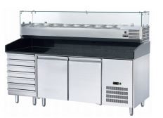 Εμπορική πίτσα αντίθετο Chilier ψυκτήρων προετοιμασιών πιτσών ζύμης ανοξείδωτου