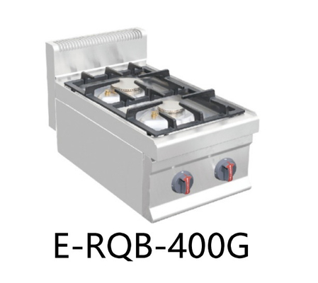 Ε-rqb-400G εμπορική Countertop εξοπλισμού κουζινών εστιατορίων διπλή σόμπα σειράς αερίου καυστήρων